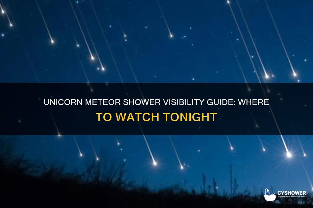 where can unicorn meteor shower be visible tonight