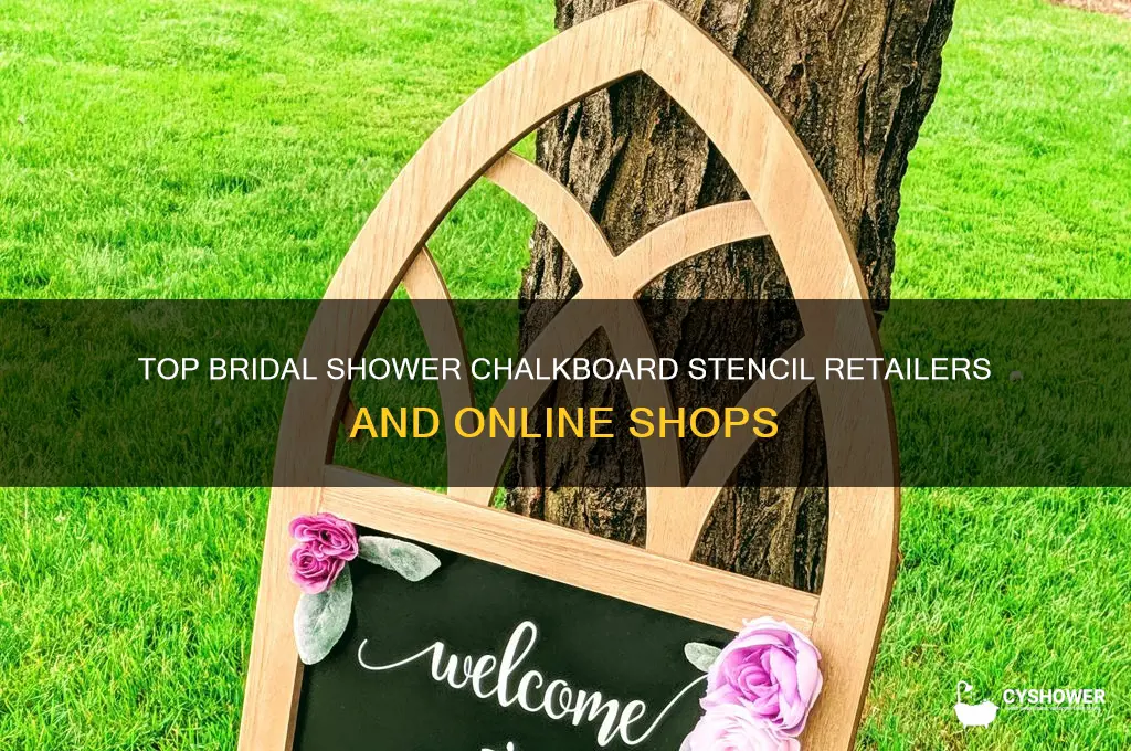 where can you buy chalkboard stencils for a bridal shower