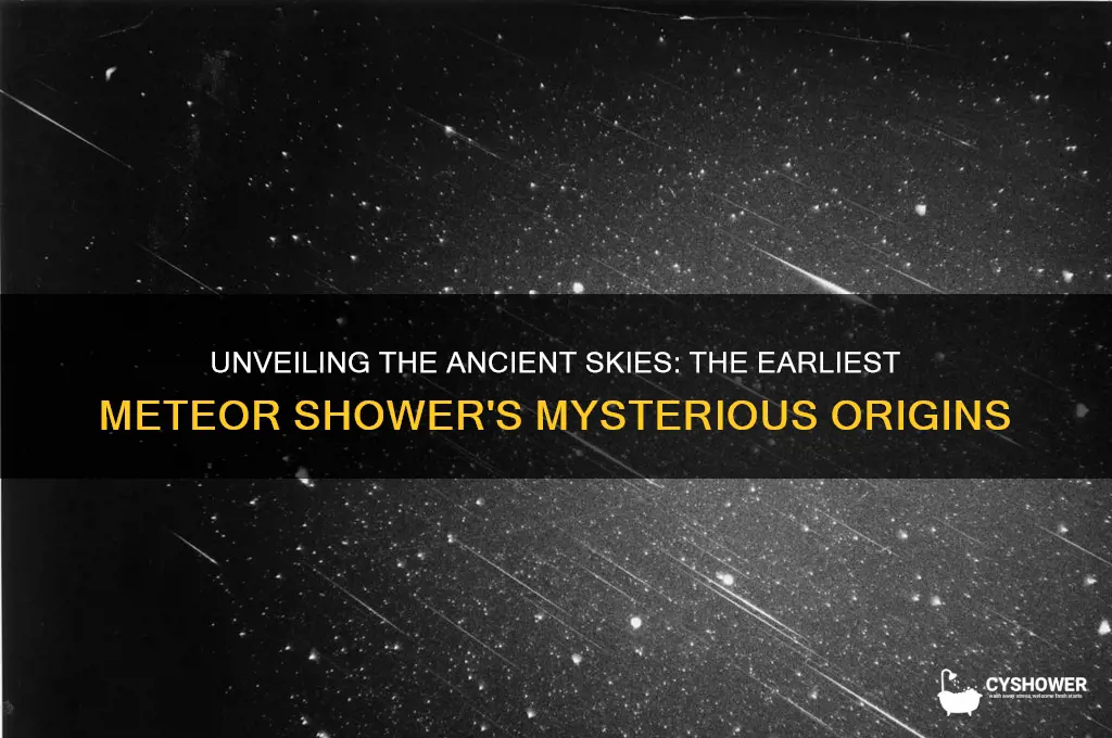 where did the earliest meteor shower happen