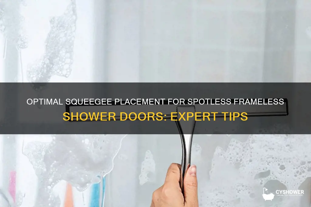 where do people place squeegees for frameless shower door