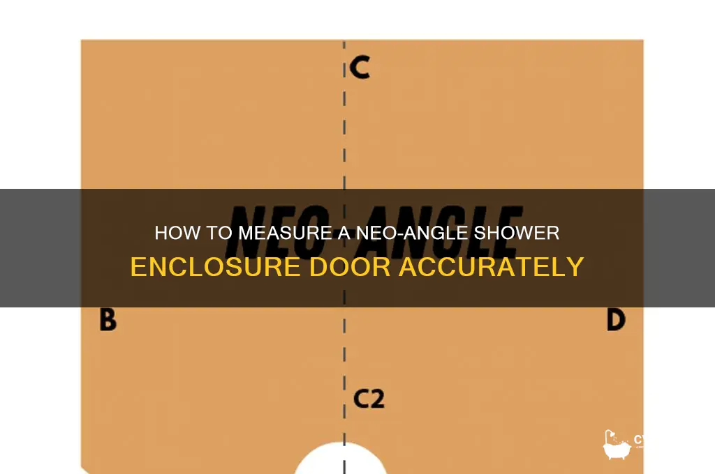 where do you measure a neo angle shower enclosure door