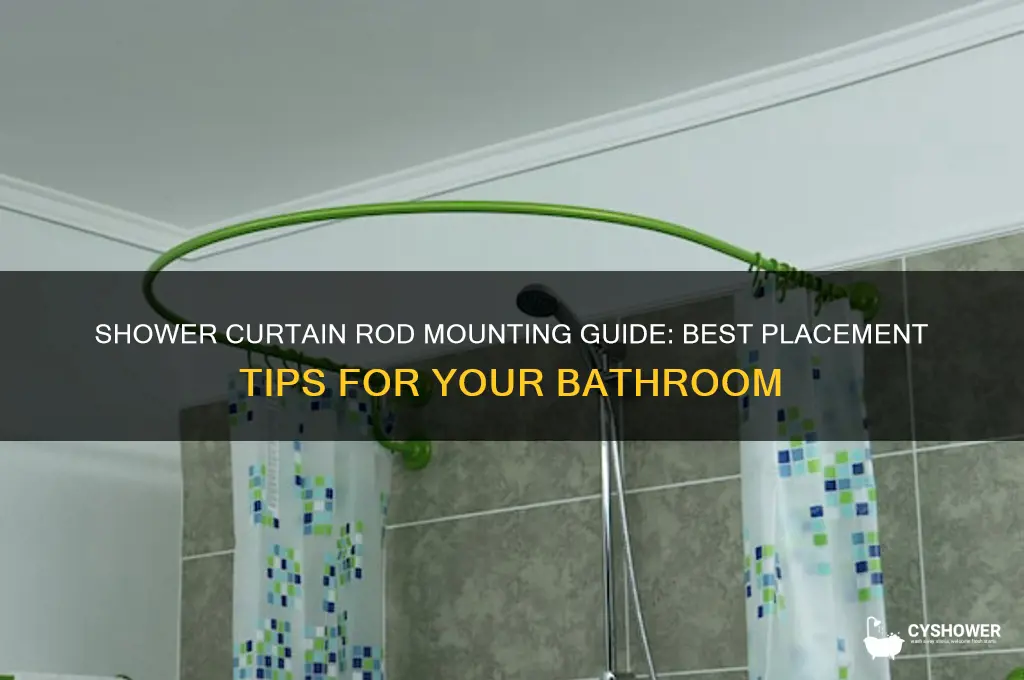 where do you mount a shower curtain rod