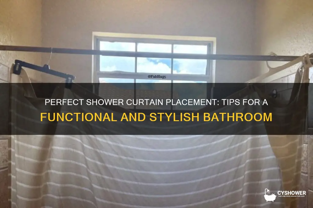 where do you place a shower curtain