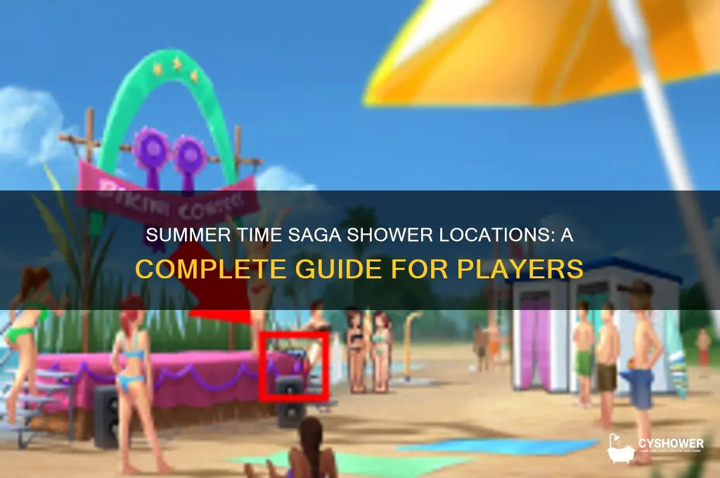 where do you take a shower in summer time saga
