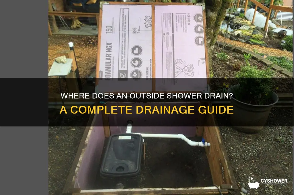 where does an outside shower drain