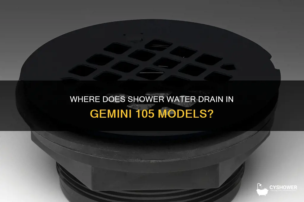 where does shower water drain genimi 105