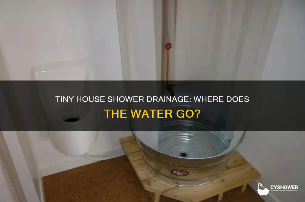 where does shower water go in a tiny house