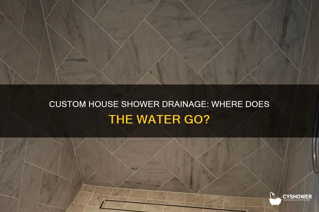 where does shower water go in custom house