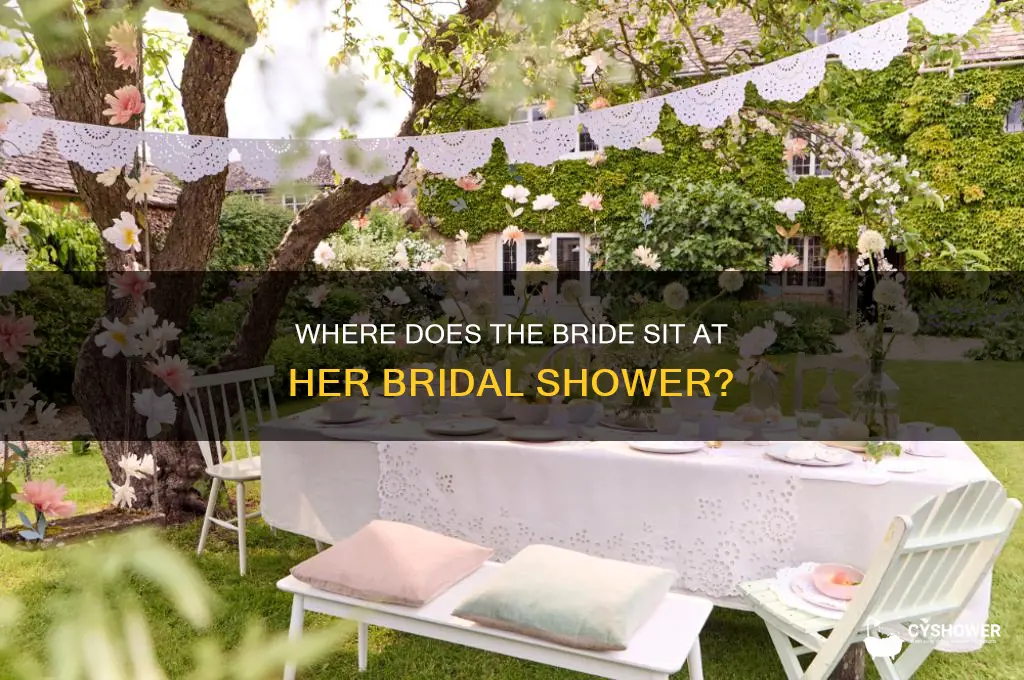 where does the bride sit at the bridal shower