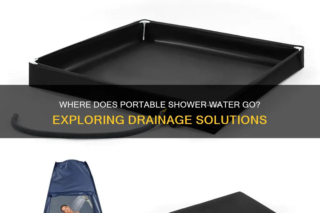 where goes water from portable shower