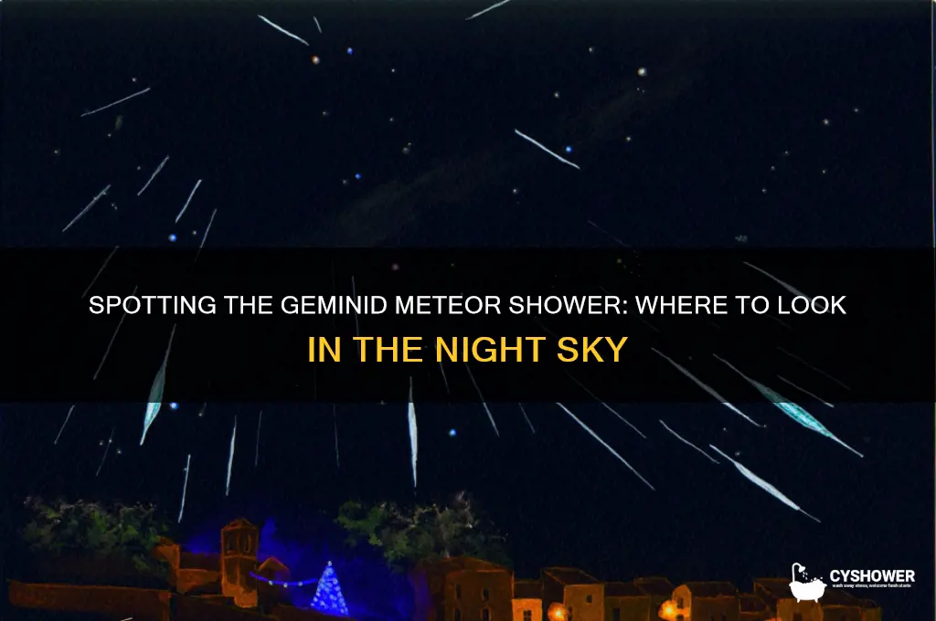 where in sky is geminid meteor shower