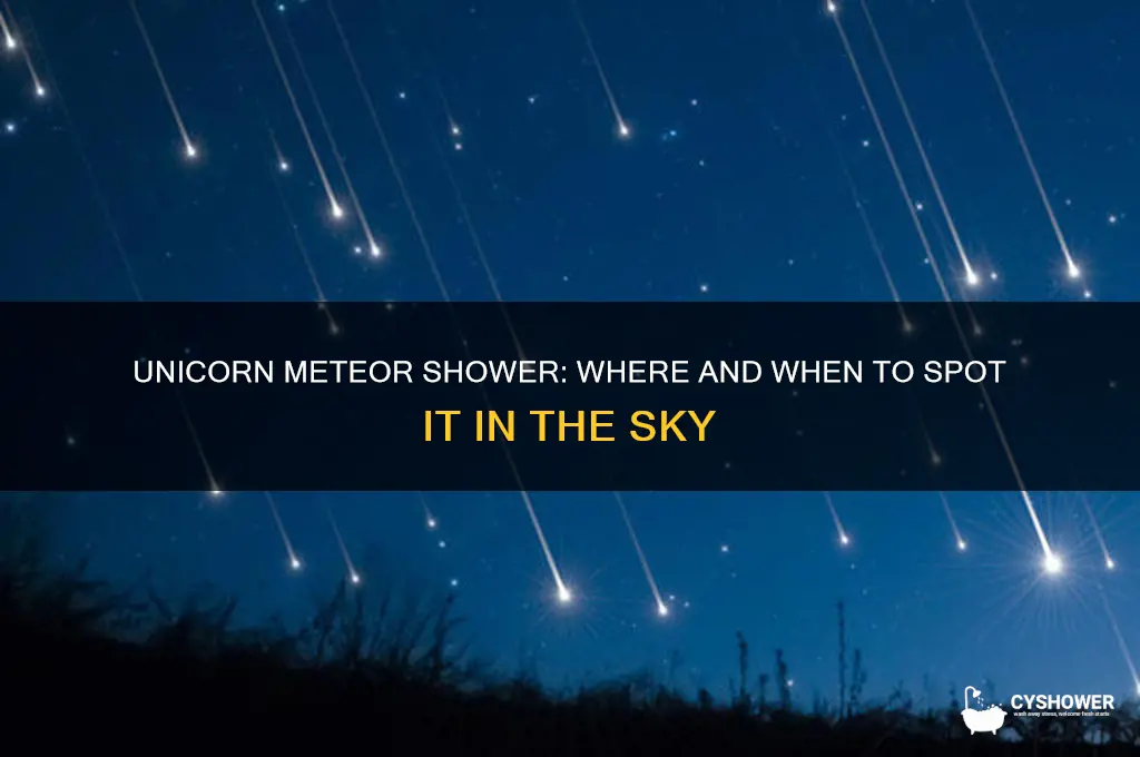 where in sky unicorn meteor shower what
