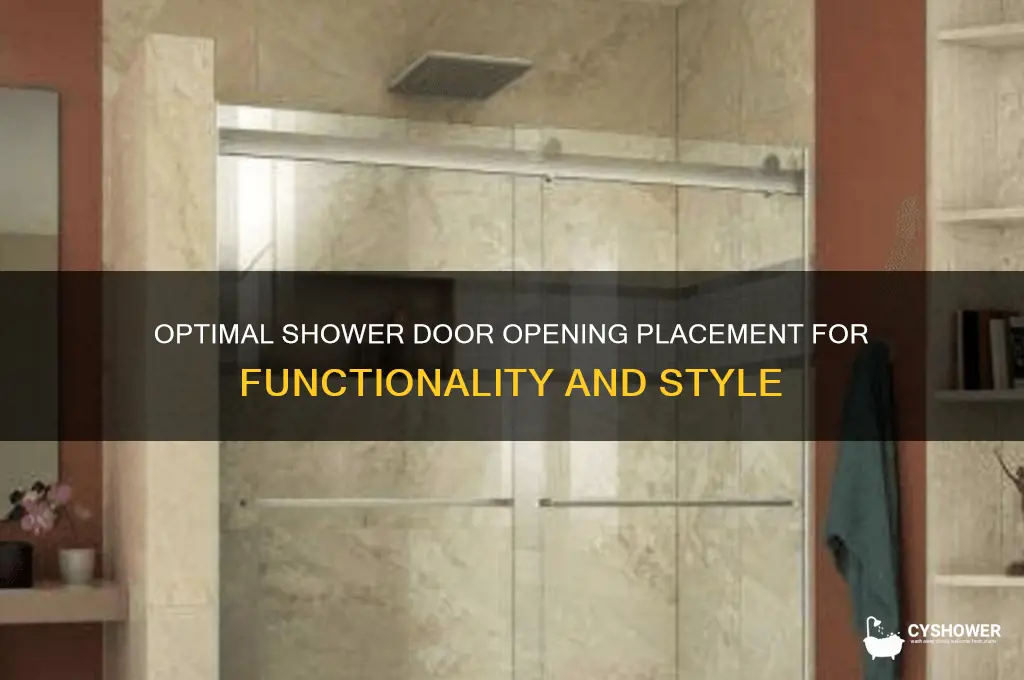 where is best place to put opening on shower doors