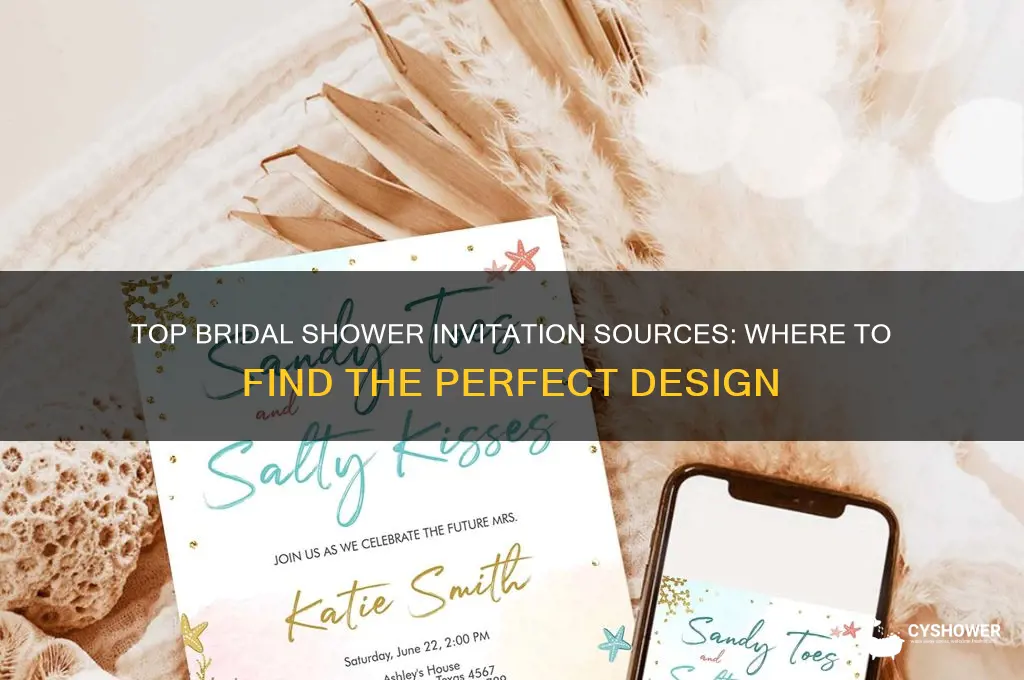 where is the best place to get bridal shower invitation