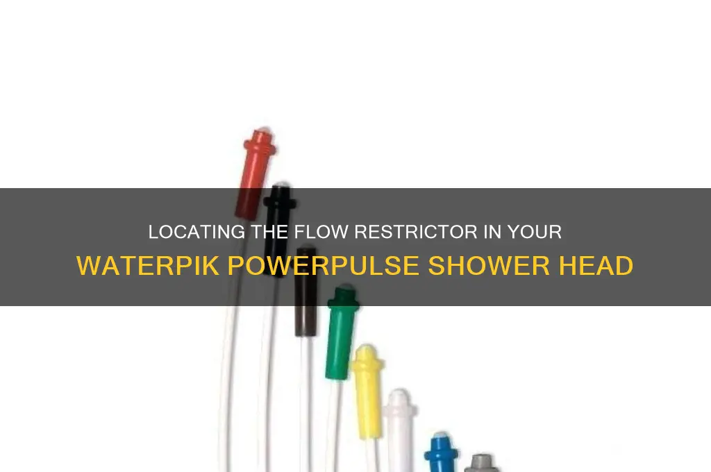 where is the flow restrictor waterpik powerpulse handheld shower head