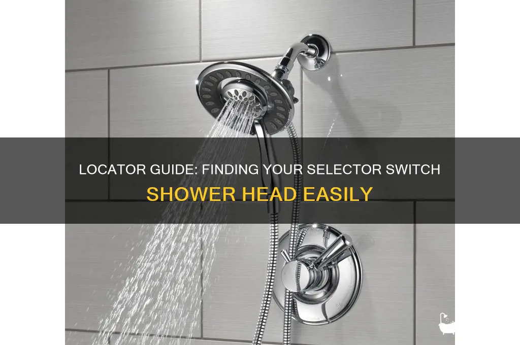 where is the selector switch shower head