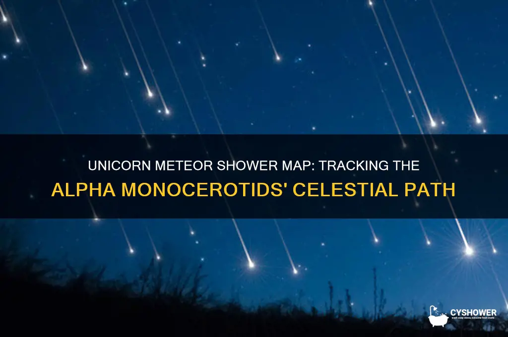 where is the unicorn meteor shower map
