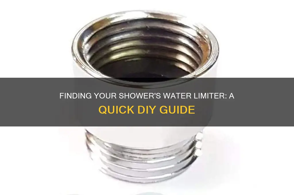 where is the water limiter in a shower