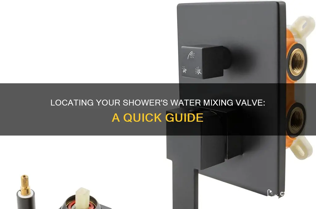 where is the water mixing valve in a shower