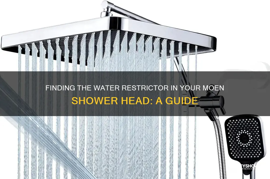 where is the water restrictor in a moen shower head