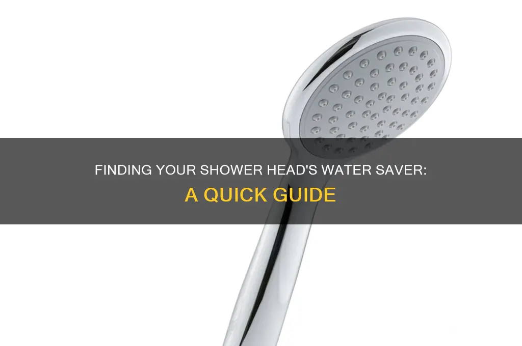 where is the water saver in a shower head