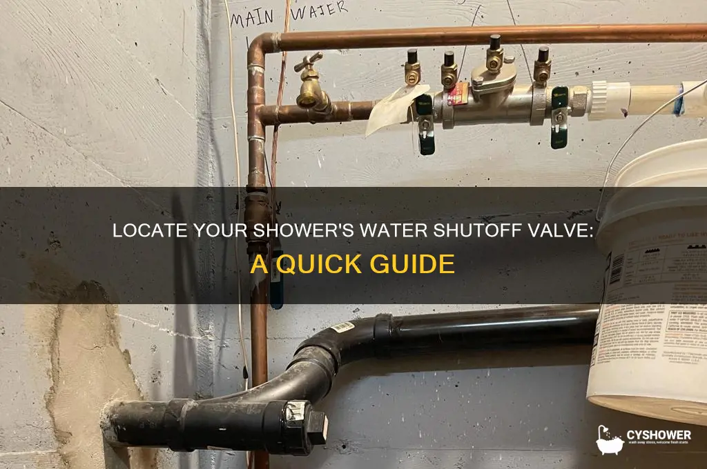 where is the water shutoff valave for a shower