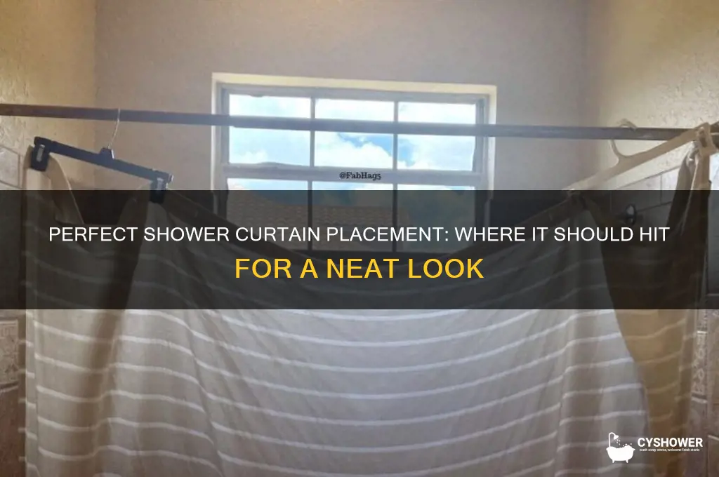 where should a shower curtain hit