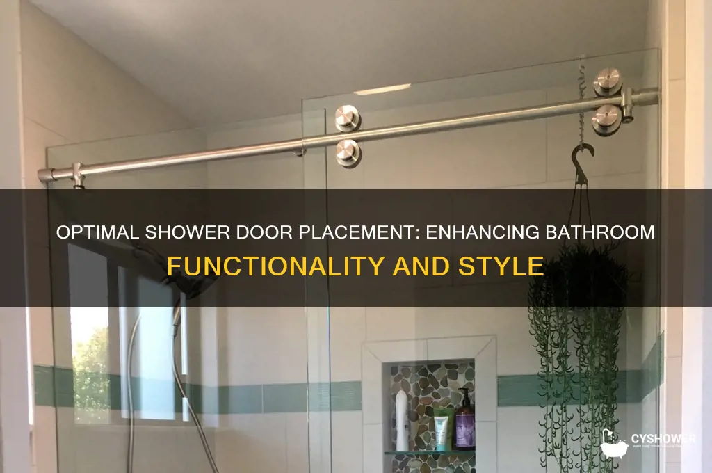 where should shower door be located