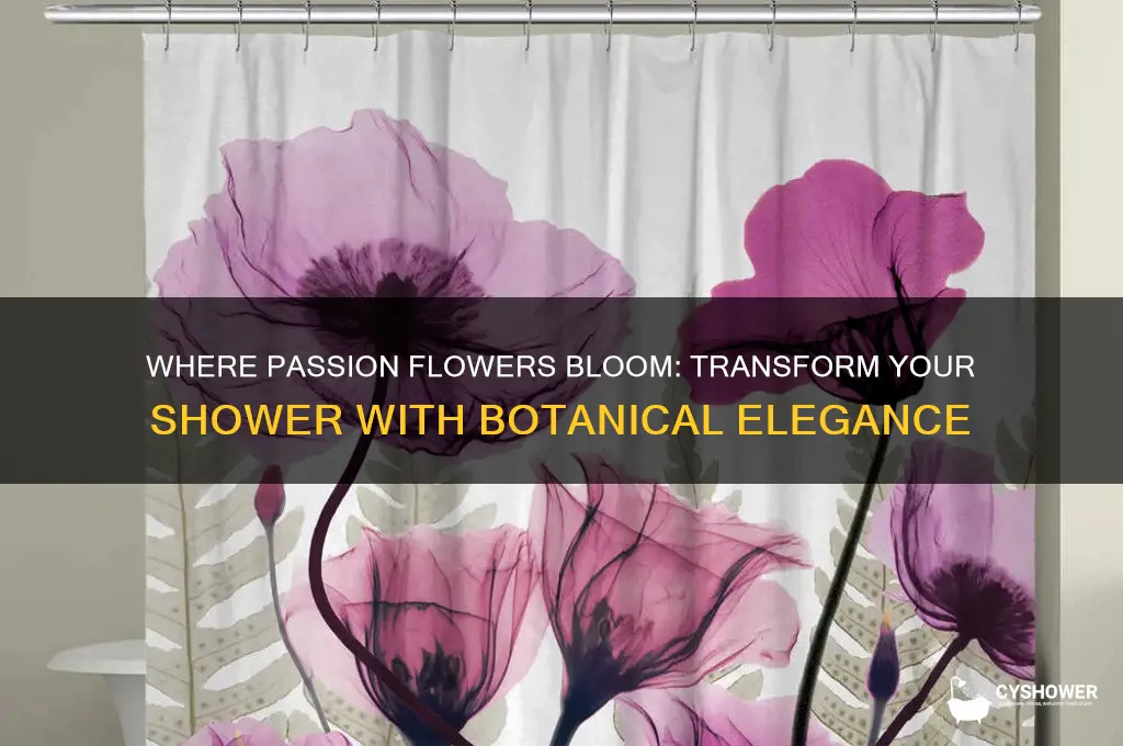 where the passion flower grows shower curtain