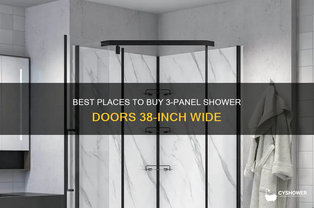where to buy 3 panel shower door 38 wide