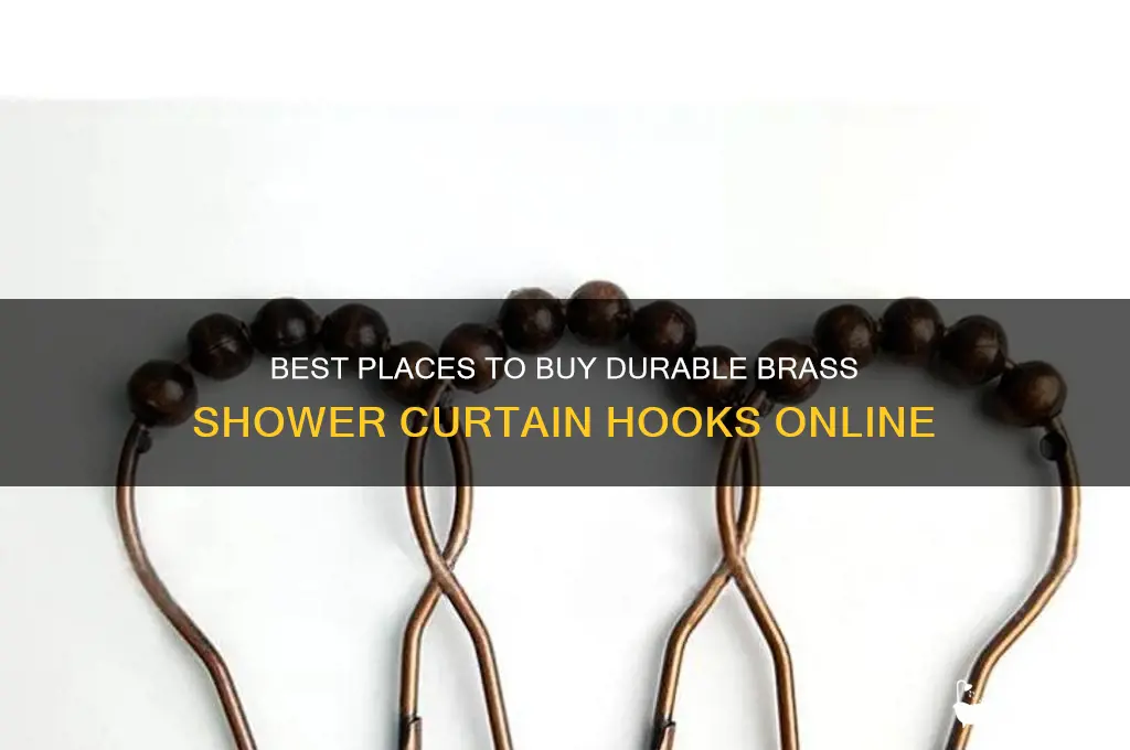 where to buy brass shower curtain hooks