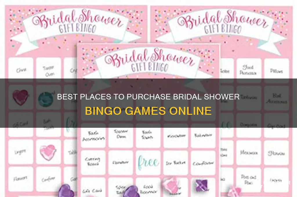 where to buy bridal shower bingo