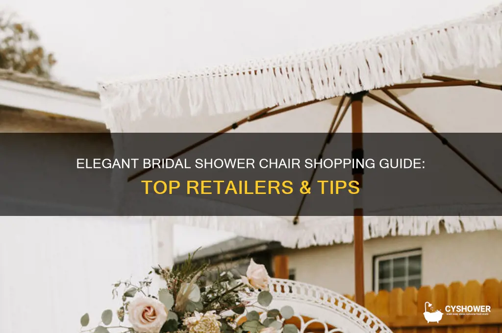 where to buy bridal shower chair