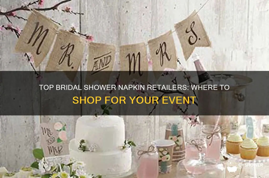 where to buy bridal shower napkins