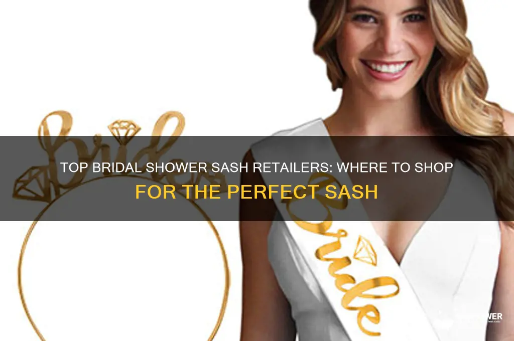 where to buy bridal shower sash