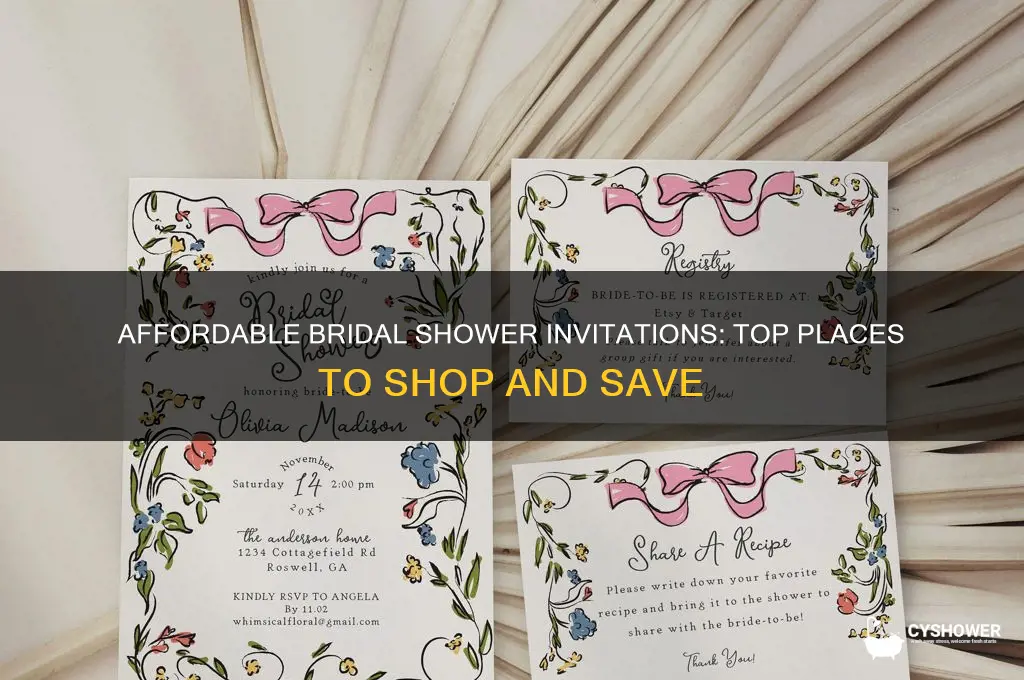 where to buy cheap bridal shower invitations