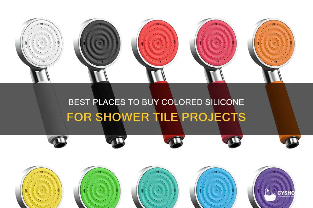 where to buy colored siliccone for shower tile