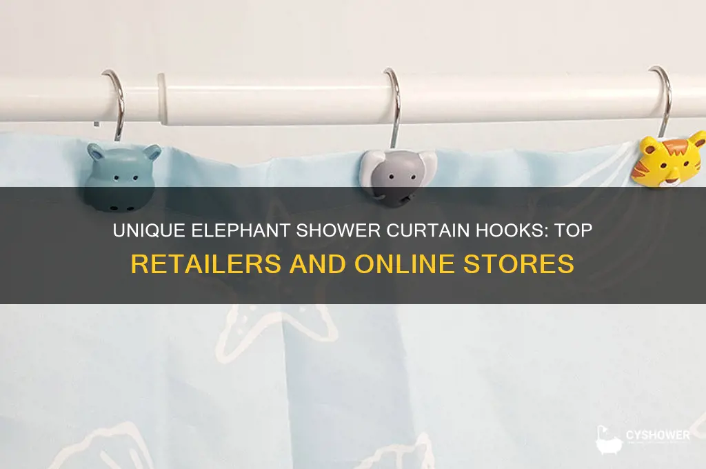 where to buy elephant shower curtain hooks