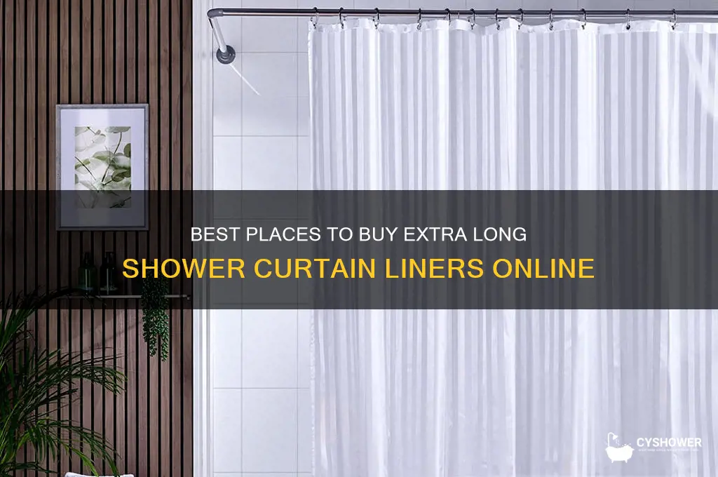 where to buy extra long shower curtain liner