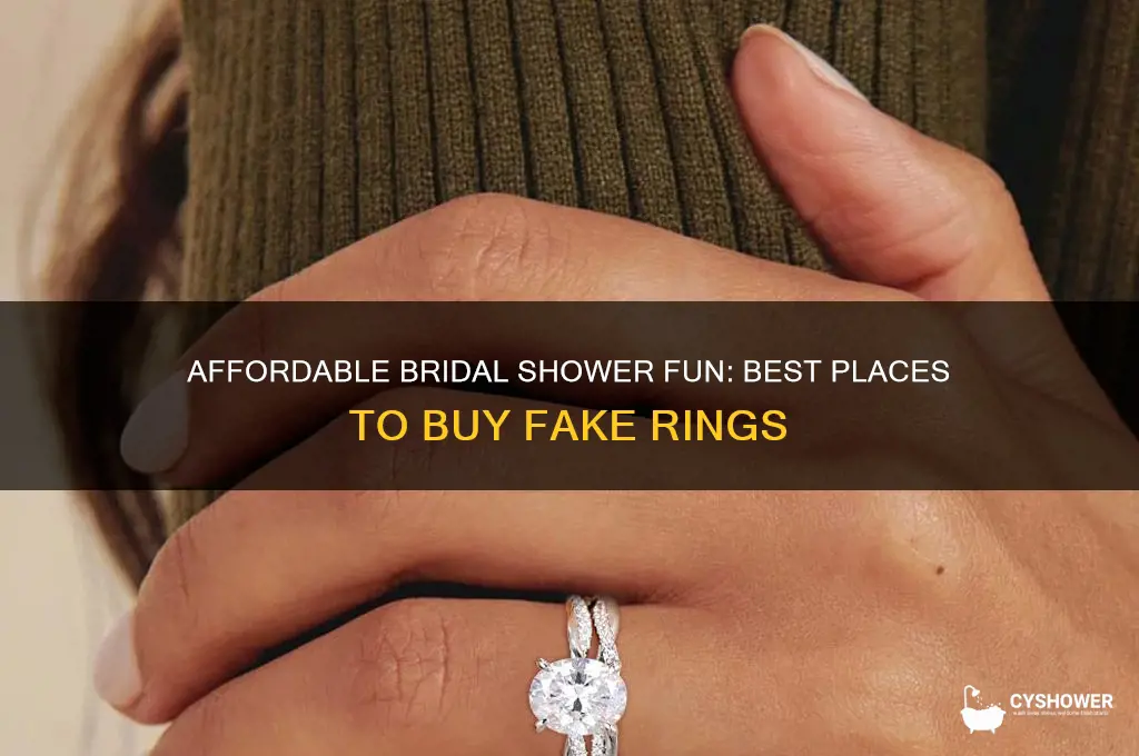 where to buy fake rings for bridal shower