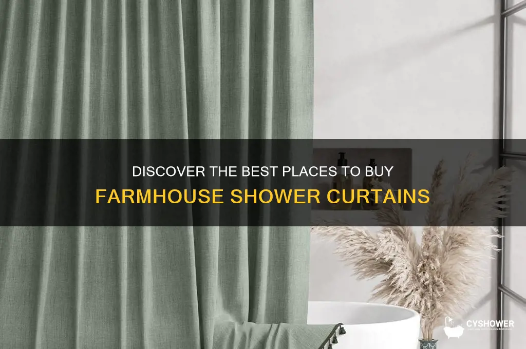 where to buy farmhouse shower curtains