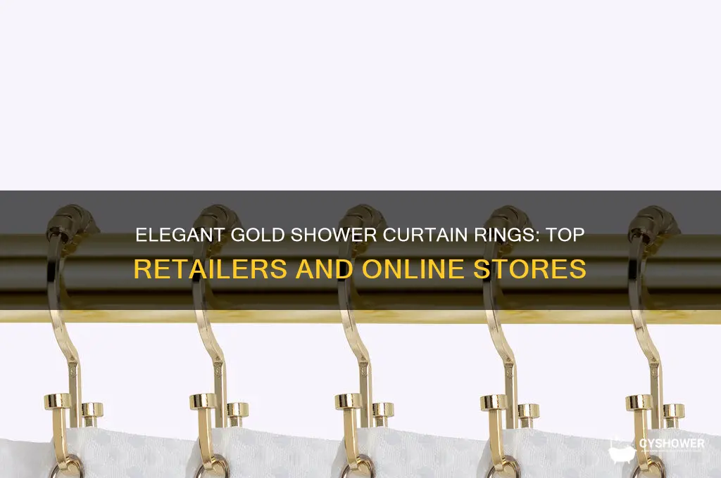 where to buy gold shower curtain rings