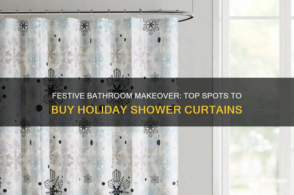 where to buy holiday shower curtain