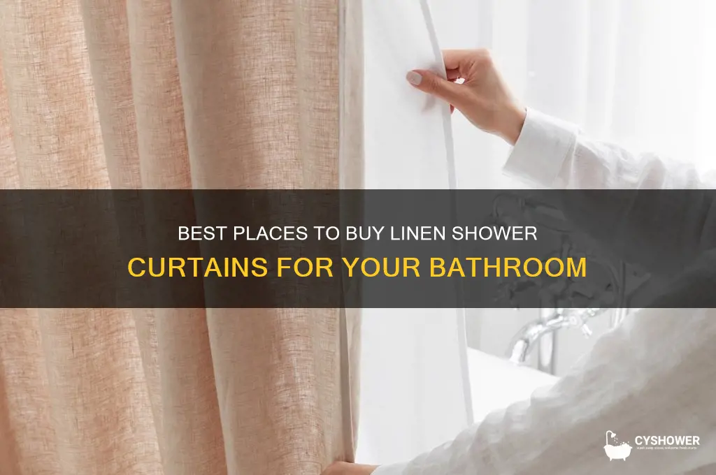 where to buy linin shower curtain
