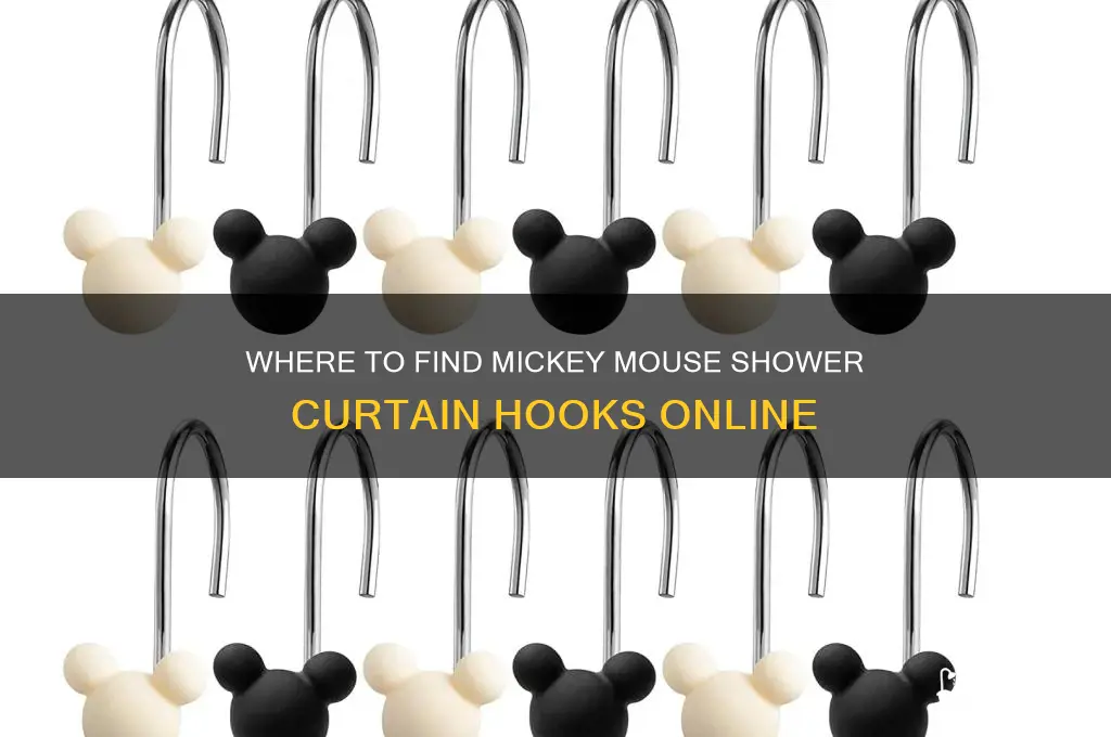 where to buy mickey mouse shower curtain hooks