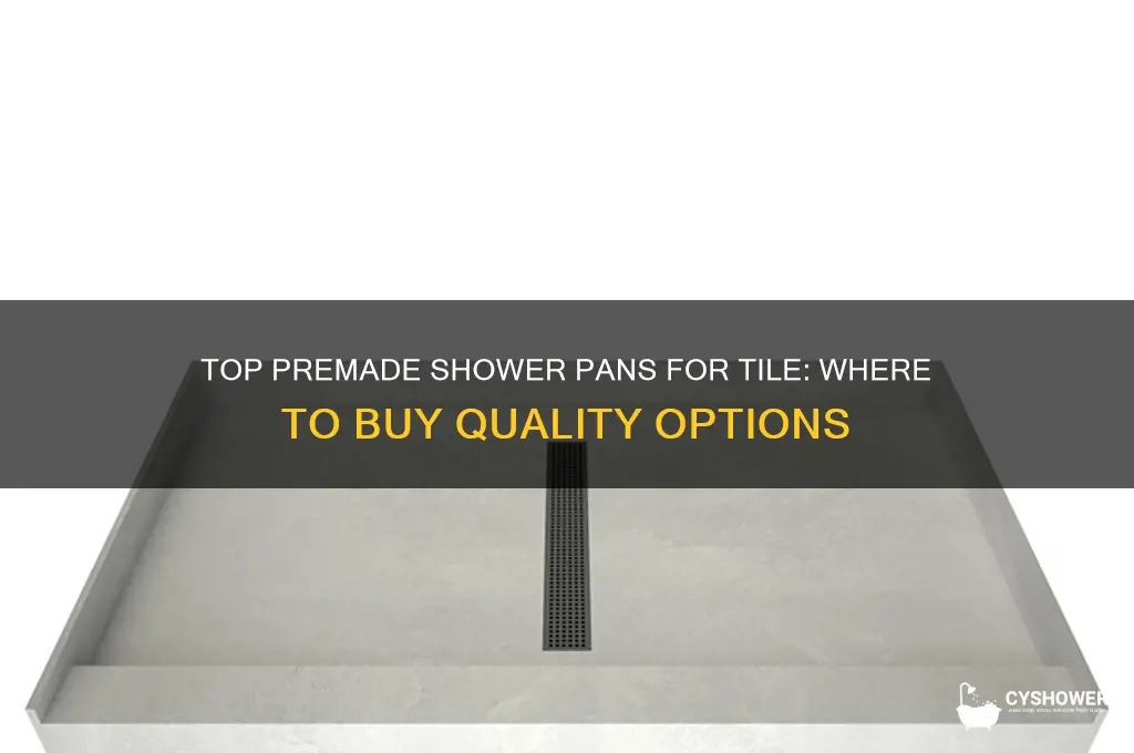 where to buy premade shower pans for tile