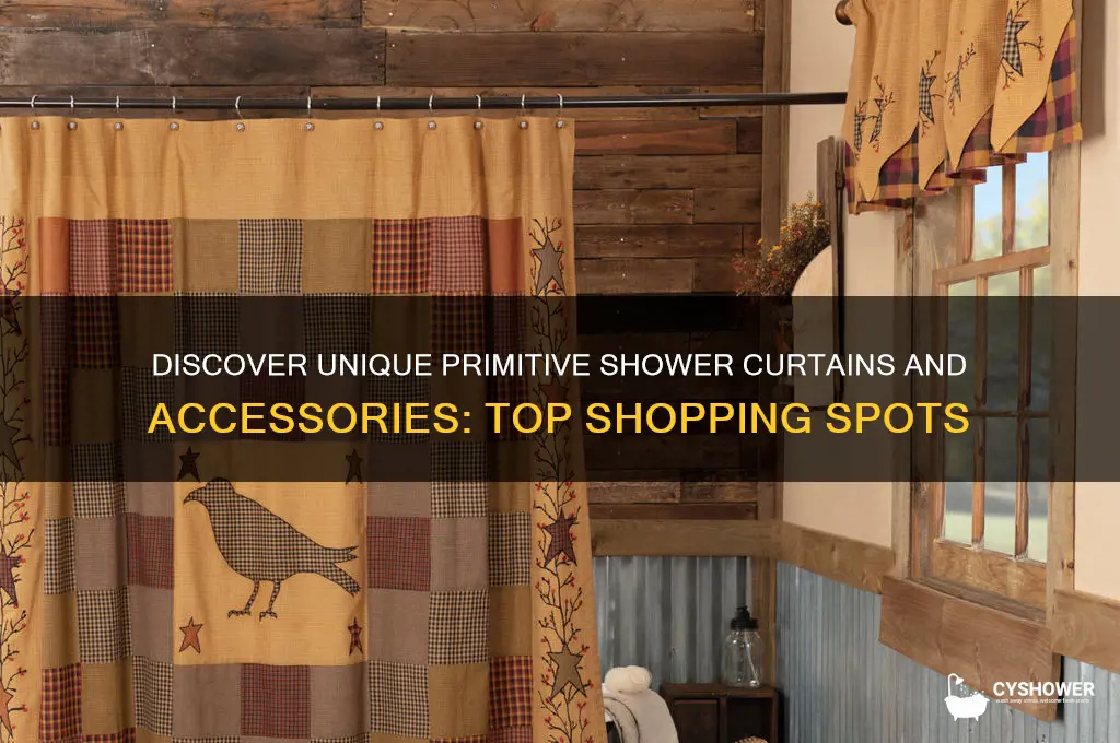 where to buy primitive shower curtains and accessories