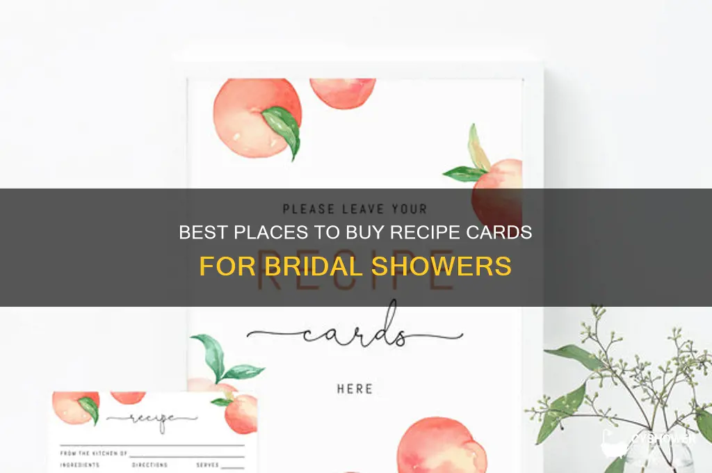 where to buy recipe cards for bridal shower