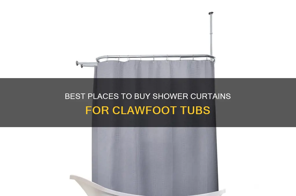 where to buy shower curtain for clawfoot tub