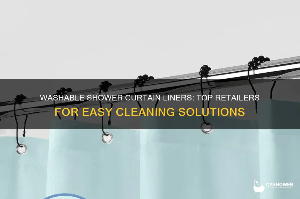 where to buy shower curtain liners that are washable